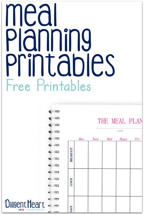 meal planning printables