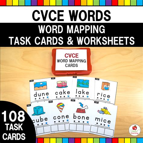 cvce word mapping cards  worksheets united teaching