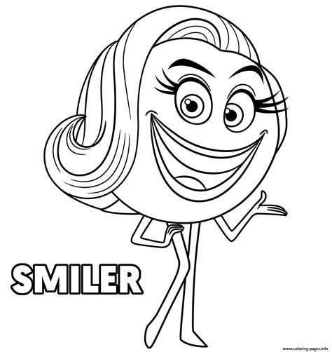 smiler  emoji  coloring pages printable