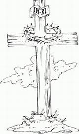 Cross Wooden Coloring Drawing Wood Drawings Tattoo Getdrawings Clip Finished sketch template