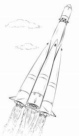 Rocket Spaziale Razzo Supercoloring Nave sketch template