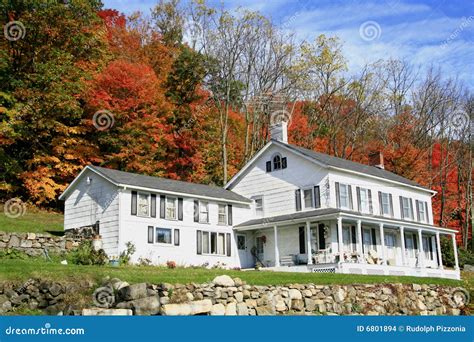 large farm house   hill stock images image