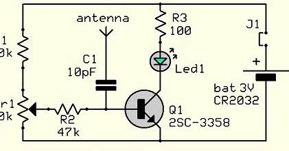 homemade diy howto  simple rf mobile signal detector schematic diagram circuit  detect