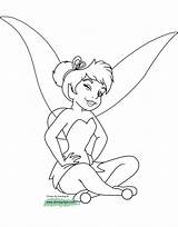 Bell Tinker Coloring Pages Disney Fairies Disneyclips Winking Printable Funstuff Smiling sketch template