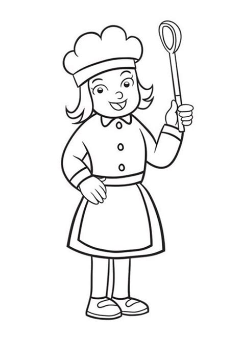 pro chef coloring page  printable coloring pages  kids