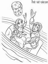 Rapunzel Pages Tangled Flynn Lanterns Coloriage Raiponce Tableau sketch template