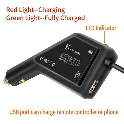 yx    dual battery  usb remote controller car charger outdoor