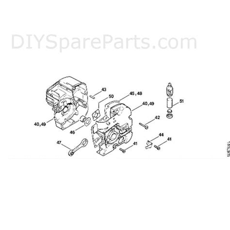 stihl  chainsaw avteq parts diagram  crankcase