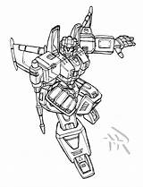 Starscream Transformers Coloring G1 Lineart sketch template