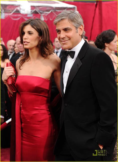 george clooney and elisabetta canalis oscars 2010 red