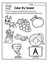 Alphabet Coloring Spy Color Sound Beginning Letters Pages Preview sketch template