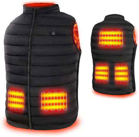 rrtizan heated vest  mens  womens usb electric heating vests  temperature levels