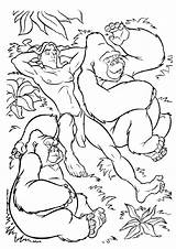 Tarzan Coloring Disney Pages Cartoon Sheets Kids Walt Boys Animal Exciting sketch template