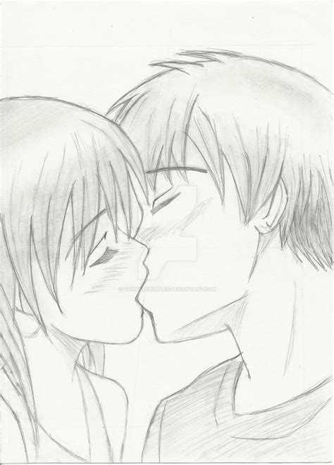 anime kissing by squirtlebubbles on deviantart