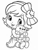 Coloring Strawberry Shortcake Pages Baby Girls Cute Para Printable Princess Drawing Kids Girl Colouring Cartoon Disney Da Pintar Sheets Strawberries sketch template