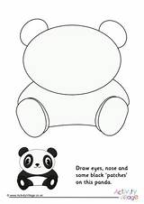 Panda Complete Printables Kids sketch template