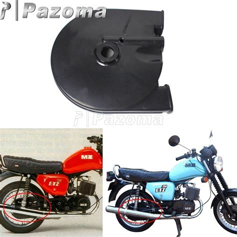 motorbike black abs plastic rear sprocket guard cover protection chain cover  mz etz