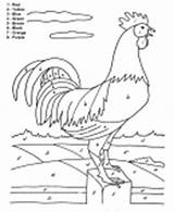 Coloring Color Number Pages Numbers Kids Activity Farm Printable Rooster Sheets Easy Honkingdonkey Paint Chicken Books Animals Adult Beginner Fence sketch template