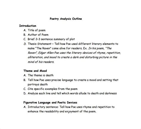 critical essay outline examples