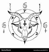 Satanic Occultism sketch template