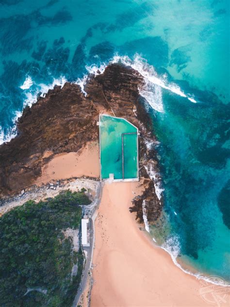 brilliant drone imagery showing  incredible rock pools