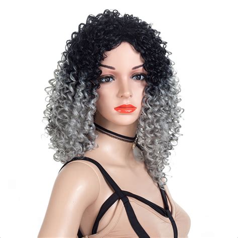 High Quality Fashion Spiky Hair Afro Short Kinky Curly Synthetic Wigs