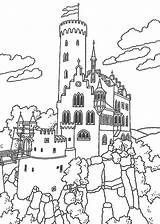 Coloring Lichtenstein Castles Burg Castle Pages Germany Great Book Adults Schloss Color History Coloriage Chateau Adult Colouring Preservation Promote Interest sketch template