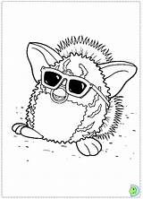 Coloring Furby Pages Furbie Dinokids Print Sunglasses Furbies Kids Color Popular Close sketch template
