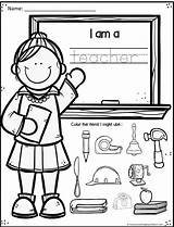 Helpers Prek Occupations Preschoolplayandlearn Workers sketch template