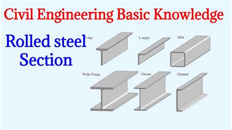 basic knowledge  civil engineers types  rolled steel sections structural steel sections