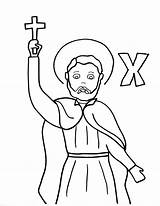 Francis Xavier Saint St Coloring Clipart Pages Assisi Cartoon Saints Color Reply Colouring Cancel Leave Read Clipground Library Popular sketch template