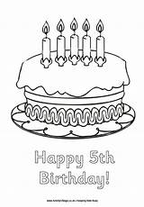 Happy Pages Birthday Colouring 4th Coloring 5th 3rd Cake Birthdays Printable Cards Print Party Puzzles Cakes Candles Explore Pdf Activityvillage sketch template
