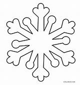 Snowflake Coloring Pages Kids Printable Simple Drawing Snowflakes Easy Cool2bkids Snow Color Template Sheets Preschool Christmas Paper Stencil sketch template