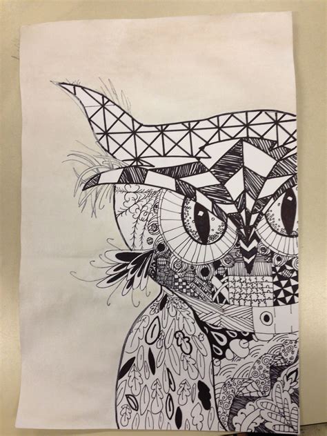 owl zentangle    zentangles geometric tattoo tattoos