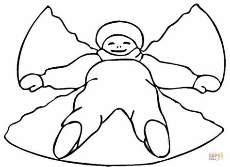 snow angel coloring page  printable coloring pages