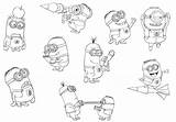 Minions Minion Coloriages sketch template