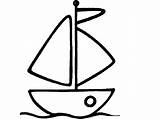 Coloring Boat Pages Template Printable Simple Boats Ship Outline Kids Clipart Drawing Cliparts Easy Sunken Sailing Clip Color Sheet Transportation sketch template