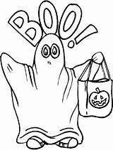 Coloring Ghost Halloween Pages Popular sketch template
