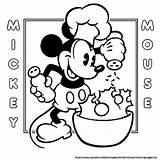 Mickey Coloring Pages Cooking Mouse Chef Kids Disney Printable Bake Lineart Ages Books Az Colors Sheets Popular Print Template Coloringhome sketch template
