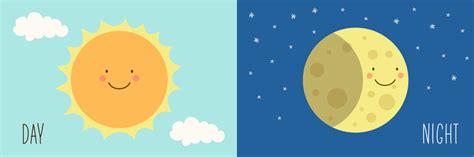 day  night cartoon images browse  stock  vectors