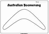Boomerang Blank Australian A4 Worksheet Preview sketch template