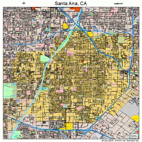 santa ana california street map
