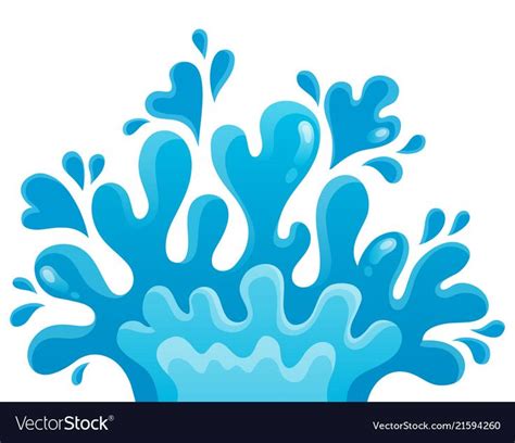 water splash theme image  vector image  vectorstock cartoon clip