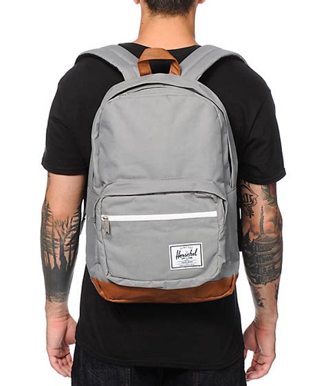 herschel supply  pop quiz grey backpack zumiez