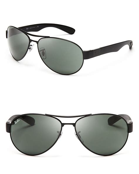ray ban active lifestyle aviator sunglasses in black for men matte