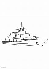 Warship Coloring Transportation Bateau Guerre Colorier Printable Drawing Coloriage Kb sketch template