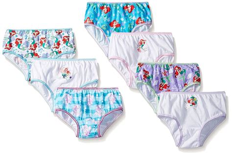 The Little Mermaid Girls Briefs Ariel Panties 7 Pack Sizes 4 6 8 Ebay