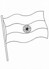 Coloring Pages Flag Indian Printable Size Fill Print sketch template