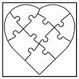 Puzzle Heart Template Zum Ausmalen Coloring Ausmalbilder Piece Blank Bild Di Da Colorare Crafts Valentine Visit Puzzles Bacheca Scegli Una sketch template