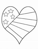 Coloring Stars Heart Pages Stripes Flag American Patriotic Stripe Print Printables Billy Imgarcade sketch template